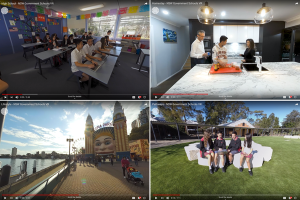 videos screenshots of the available virtual reality videos on our channels